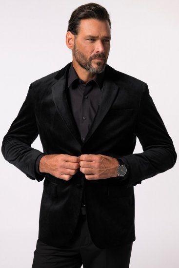 JP1880 Jacket Velvet Business Smoking Black - Abiti - Abiti da Uomo Taglie Forti
