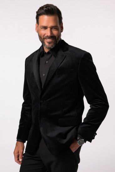 JP1880 Jacket Velvet Business Smoking Black - Abiti - Abiti da Uomo Taglie Forti