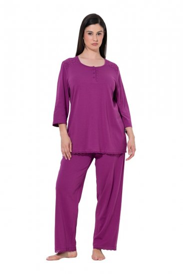 Ulla Popken 833660 Pigiama Viola - Pigiami/Loungewear - 