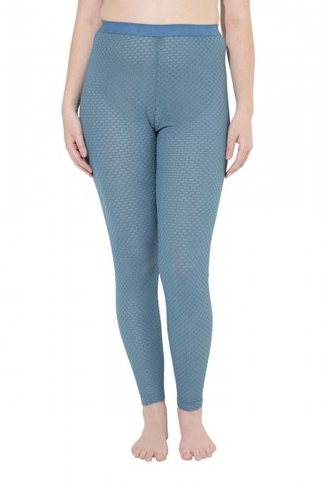 Ulla Popken 833718 Collant senza piede con pizzo Petrolio - Collant & calzini - 