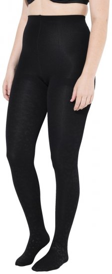 Ulla Popken 833809 Collant animalier Nero - Collant & calzini - 