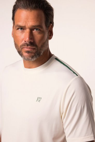 JP1880 QuickDry Stripes Tennis T-Shirt Off White - Abbigliamento sportivo & Outdoor - Abbigliamento Sportivo Uomo Taglie Forti