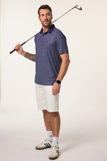 JP1880 Jay-Pi QuickDry Small Print Golf Polo Shirt Navy Blue - Polo - Polo Uomo Taglie Forti
