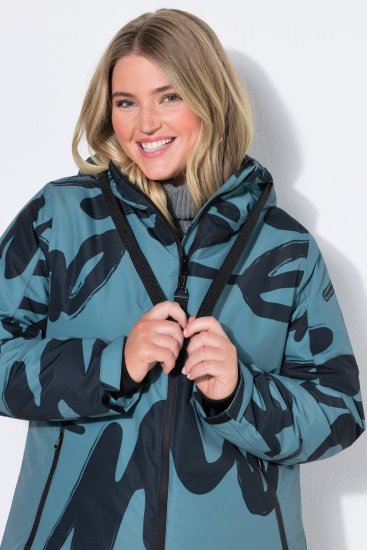 Ulla Popken 833977 Cappotto tecnico Turchese - Cappotti - Cappotti taglie forti da donna