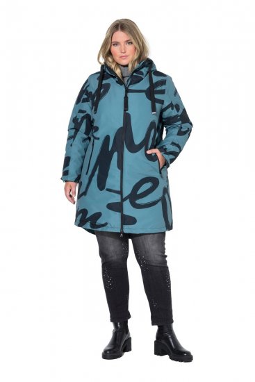 Ulla Popken 833977 Cappotto tecnico Turchese - Cappotti - Cappotti taglie forti da donna