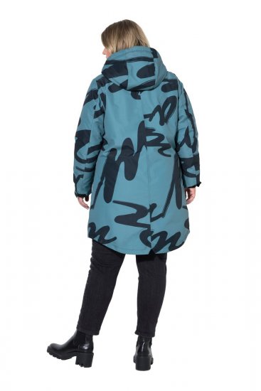 Ulla Popken 833977 Cappotto tecnico Turchese - Cappotti - Cappotti taglie forti da donna