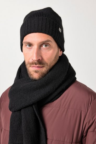 JP1880 834031 Sciarpa in maglia Nero - Sciarpe - 