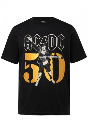JP1880 AC/DC Graphic Band T-Shirt Black - Magliette - Magliette Uomo Taglie Forti