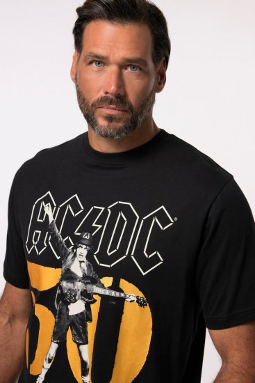 JP1880 AC/DC Graphic Band T-Shirt Black - Magliette - Magliette Uomo Taglie Forti