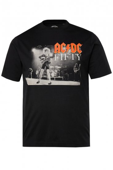 JP1880 AC/DC 50th Anniversary Band Photo T-Shirt Black - Magliette - Magliette Uomo Taglie Forti