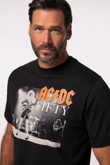 JP1880 AC/DC 50th Anniversary Band Photo T-Shirt Black - Magliette - Magliette Uomo Taglie Forti