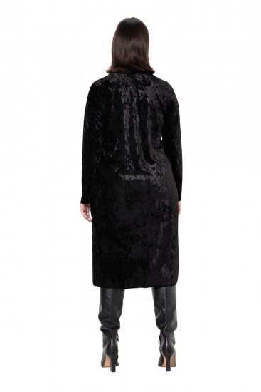 Ulla Popken 834234 Abito di velluto con collo alto Nero - Abiti da sera - Abiti da sera taglie forti