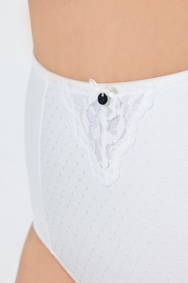 Ulla Popken 834307 Slip modellante con pizzo Bianco panna - Intimo modellante - 