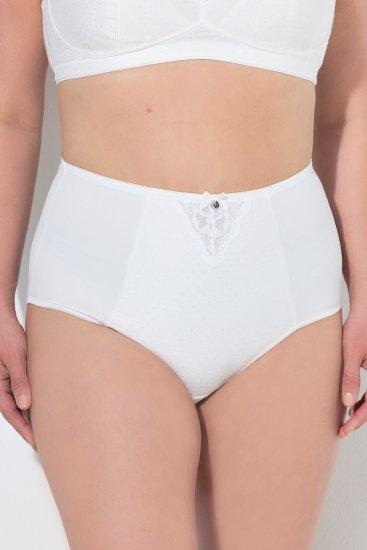 Ulla Popken 834307 Slip modellante con pizzo Bianco panna - Intimo modellante - 