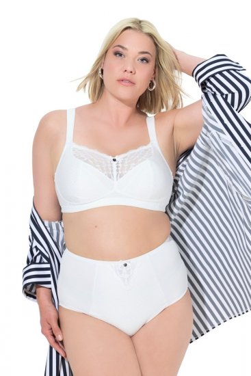 Ulla Popken 834307 Slip modellante con pizzo Bianco panna - Intimo modellante - 