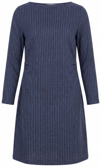 Ulla Popken 834371 Abito in felpa a righe Blu scuro - Abiti in felpa - 