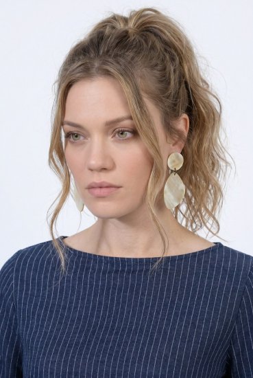 Ulla Popken 834371 Abito in felpa a righe Blu scuro - Abiti in felpa - 