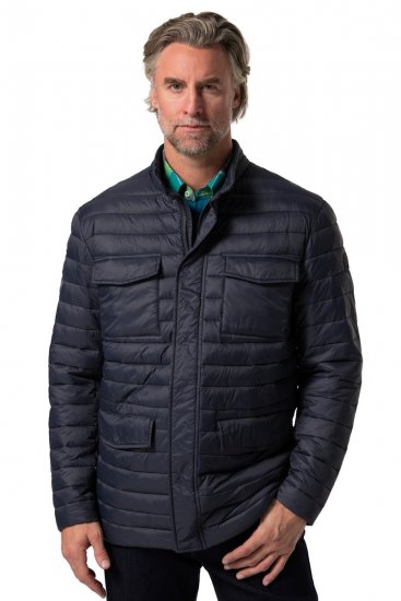 Boston Park 416 Giacca trapuntata con collo alto Blu scuro - Giubbotti - Giubbotti Uomo Taglie Forti