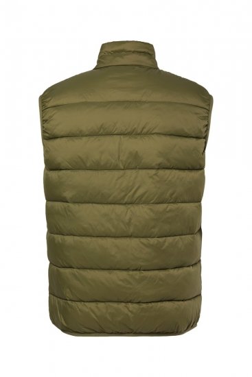 Boston Park 460 Gilet trapuntato con collo alto Verde oliva - Giubbotti - Giubbotti Uomo Taglie Forti