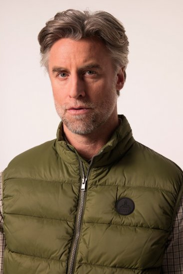Boston Park 460 Gilet trapuntato con collo alto Verde oliva - Giubbotti - Giubbotti Uomo Taglie Forti