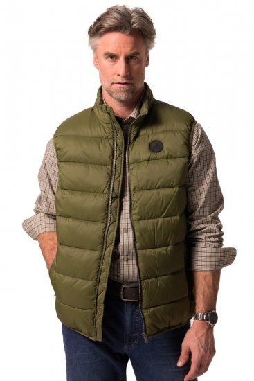 Boston Park 460 Gilet trapuntato con collo alto Verde oliva - Giubbotti - Giubbotti Uomo Taglie Forti
