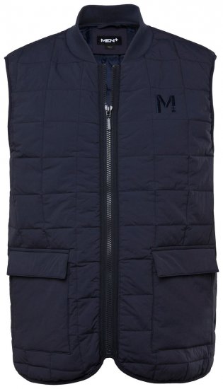 Men+ 464 Gilet trapuntato con collo college Blu scuro - Giubbotti - Giubbotti Uomo Taglie Forti