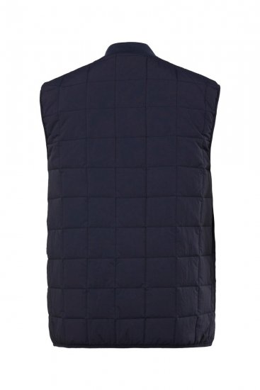 Men+ 464 Gilet trapuntato con collo college Blu scuro - Giubbotti - Giubbotti Uomo Taglie Forti