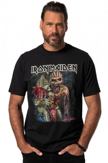 JP1880 Iron Maiden Eddie Attack Band T-Shirt Black - Magliette - Magliette Uomo Taglie Forti