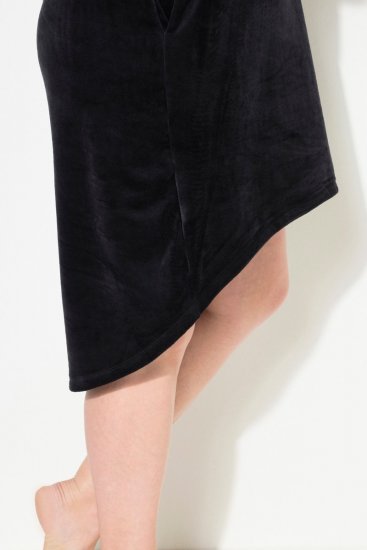 Ulla Popken 834550 Abito a maniche lunghe con cappuccio Nero - Abiti in felpa - 