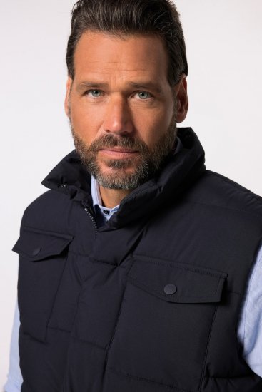 JP1880 834648 Gilet trapuntato con collo alto Blu scuro - Giubbotti - Giubbotti Uomo Taglie Forti