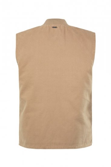JP1880 834734 Gilet canvas Beige scuro - Giubbotti - Giubbotti Uomo Taglie Forti