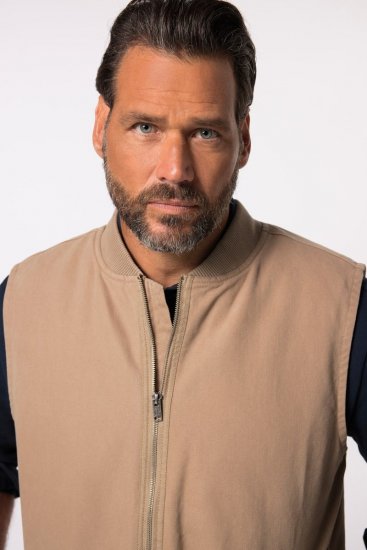 JP1880 834734 Gilet canvas Beige scuro - Giubbotti - Giubbotti Uomo Taglie Forti