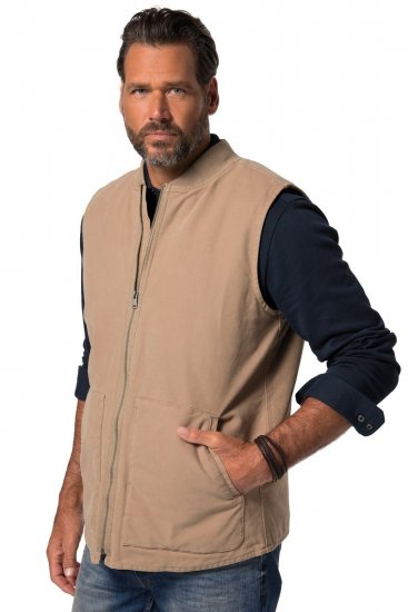 JP1880 834734 Gilet canvas Beige scuro - Giubbotti - Giubbotti Uomo Taglie Forti