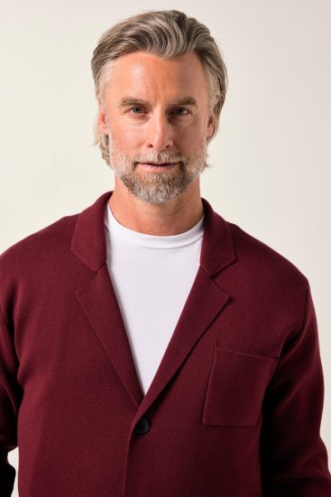 Boston Park 747 Flexlastic Blazer in maglia Melanzana - Abiti - Abiti da Uomo Taglie Forti