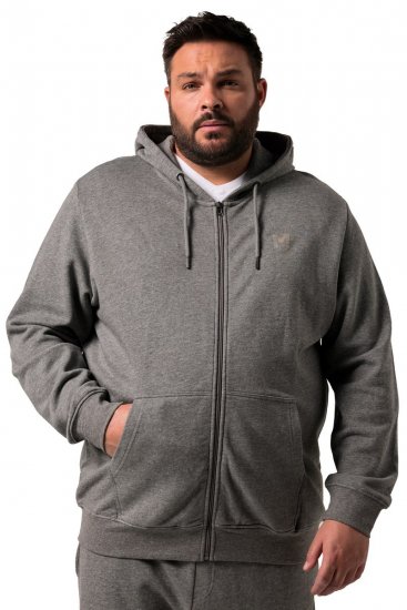 Men+ 851 Felpa con cappuccio e zip Grigio melange - Felpe & felpe con cappuccio - Felpe & Felpe con Cappuccio Uomo Taglie Forti