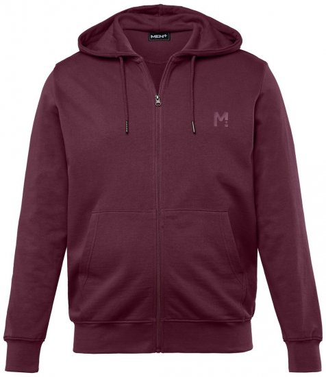 Men+ 851 Felpa con cappuccio e zip Prugna - Felpe & felpe con cappuccio - Felpe & Felpe con Cappuccio Uomo Taglie Forti