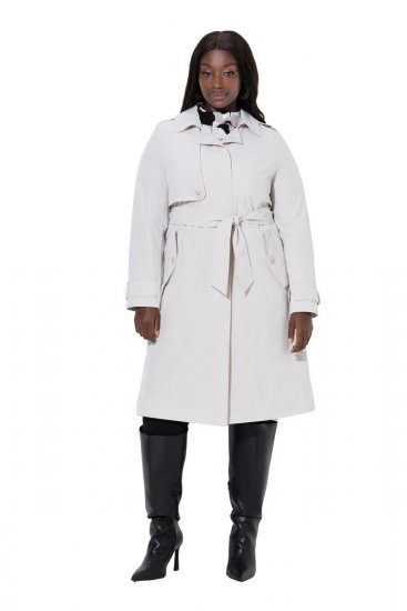 Ulla Popken 834990 Trench Tortora - Cappotti - Cappotti taglie forti da donna