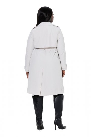 Ulla Popken 834990 Trench Tortora - Cappotti - Cappotti taglie forti da donna