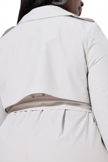 Ulla Popken 834990 Trench Tortora - Cappotti - Cappotti taglie forti da donna