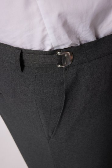 Men+ 065 Porto Pantaloni da abito Grigio - Abiti - Abiti da Uomo Taglie Forti