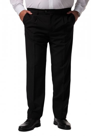 Men+ 066 Porto Pantaloni da abito bellyfit Nero - Abiti - Abiti da Uomo Taglie Forti