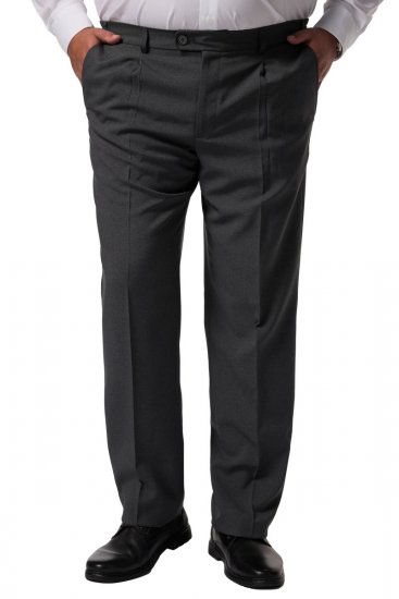 Men+ 066 Porto Pantaloni da abito bellyfit Grigio - Abiti - Abiti da Uomo Taglie Forti