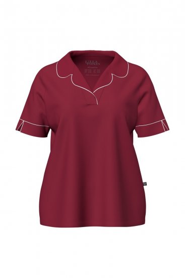 Ulla Popken 835397 Pigiama a maniche corte con collo a camicia Lilla - Pigiami/Loungewear - 