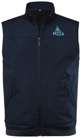 Men+ 414 Gilet softshell con collo alto Blu scuro - Giubbotti - Giubbotti Uomo Taglie Forti