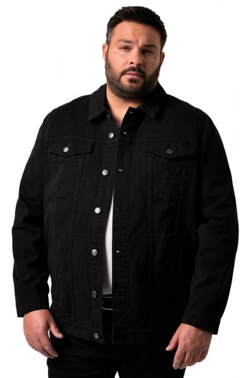 Men+ 446 Giacca di jeans con taschini Nero - Giubbotti - Giubbotti Uomo Taglie Forti