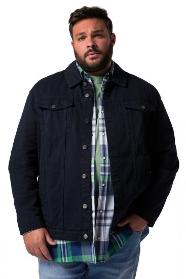 Men+ 446 Giacca di jeans con taschini Blu scuro - Giubbotti - Giubbotti Uomo Taglie Forti