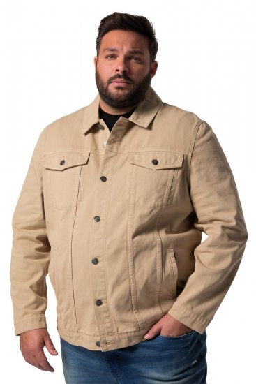 Men+ 446 Giacca di jeans con taschini Sabbia - Giubbotti - Giubbotti Uomo Taglie Forti