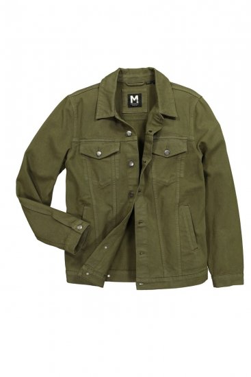 Men+ 446 Giacca di jeans con taschini Oliva scuro - Giubbotti - Giubbotti Uomo Taglie Forti