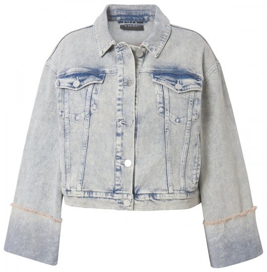 Ulla Popken 835486 Giacca di jeans con maniche ampie Blu denim - Giacche - Giacche taglie forti da donna