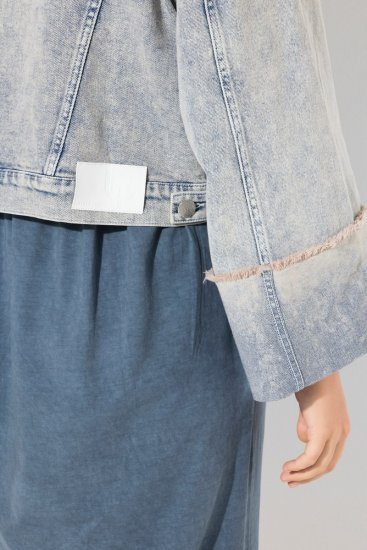 Ulla Popken 835486 Giacca di jeans con maniche ampie Blu denim - Giacche - Giacche taglie forti da donna